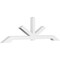 Ekena Millwork Vanguard Architectural Grade PVC Gable Bracket, 96"W x 28"H x 4"D x 4"F, 7/12 Pitch GBP096X28X0404VAN00 - alternate 1